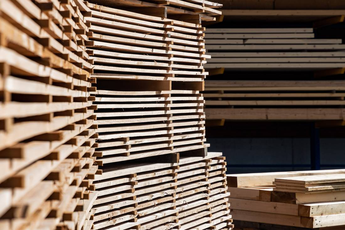 Kantholz für die Herstellung eines Holzrahmenhauses